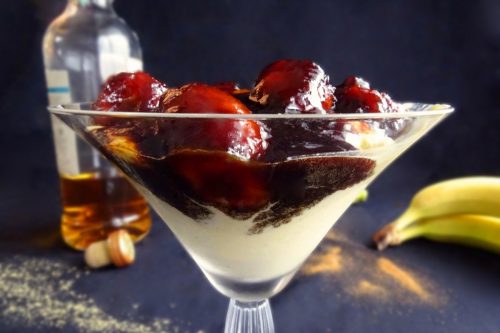 Flambeed Banana With Caramel Or Old Rum
