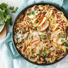 Spaghetti Carbonara with Chicken